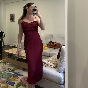 Astr Burgundy Wedding Dress